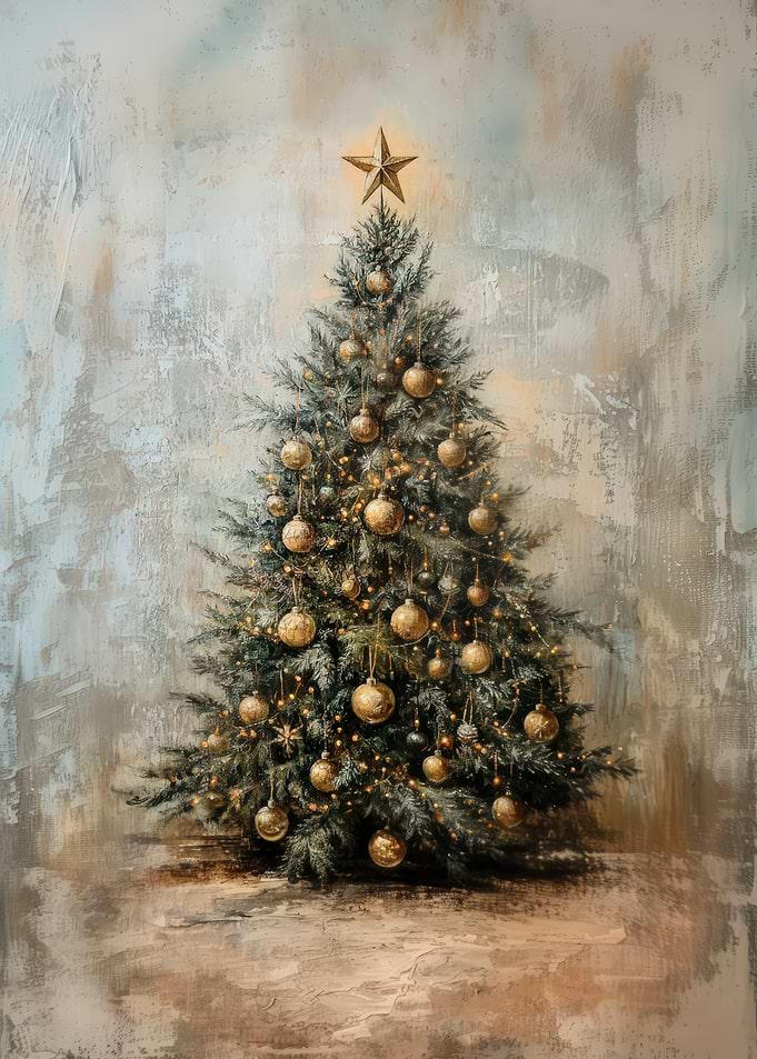 Golden Christmas Tree