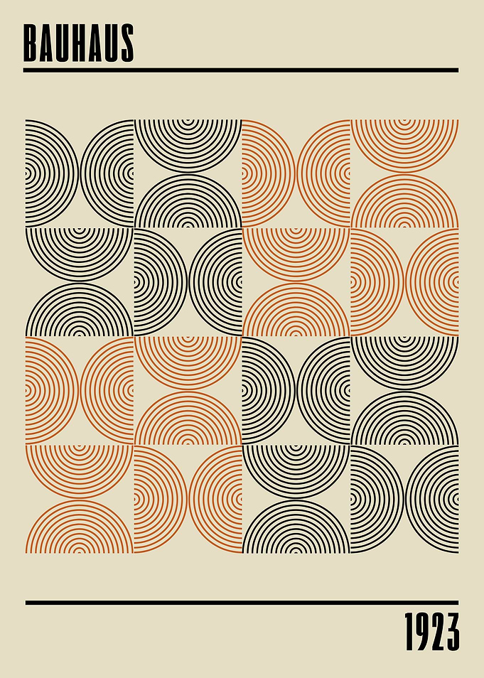 Bauhaus Geometric Art Print