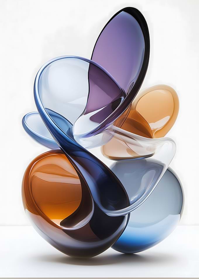 Abstract Glass Sculpture