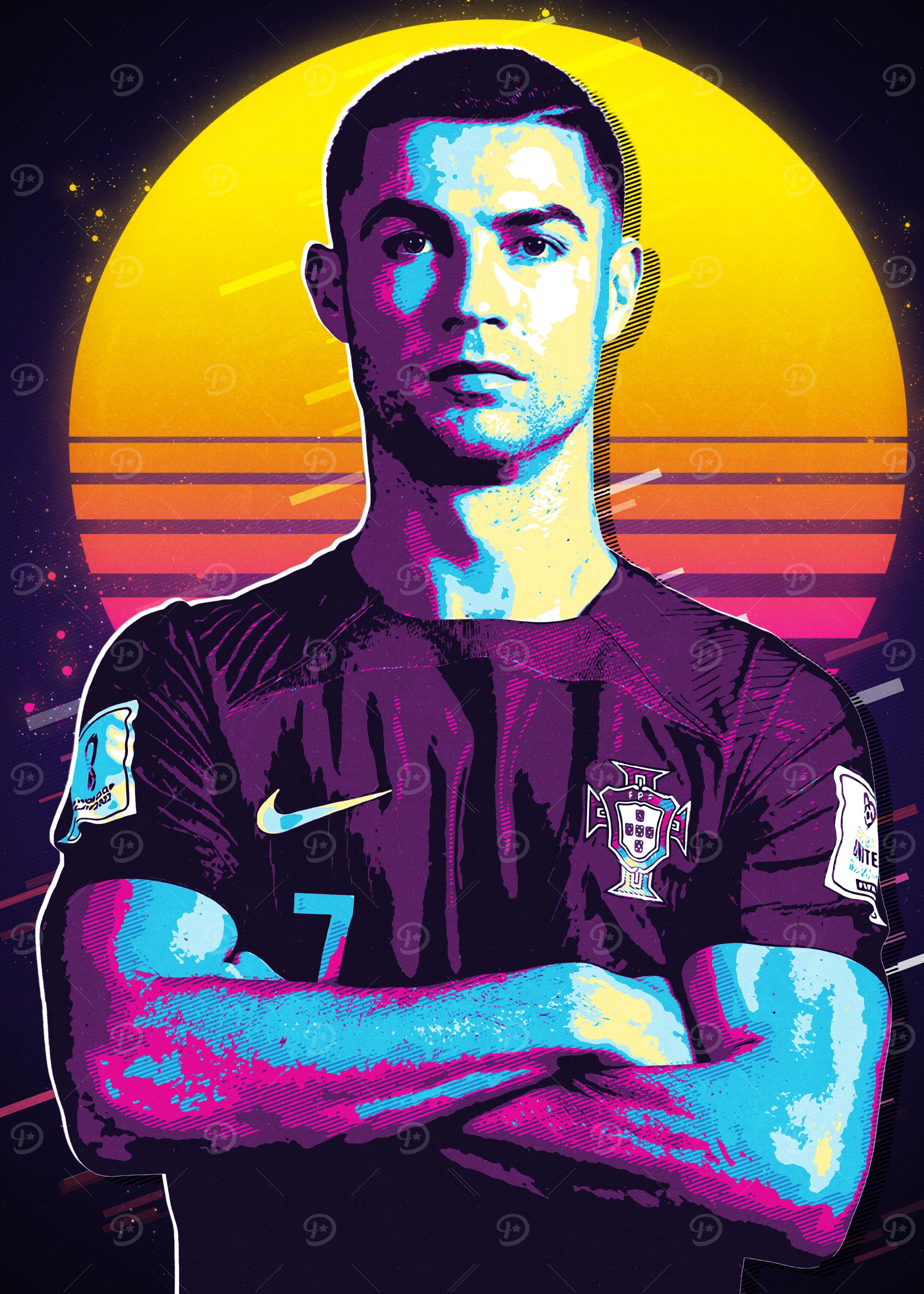 Cristiano Ronaldo Retro Art