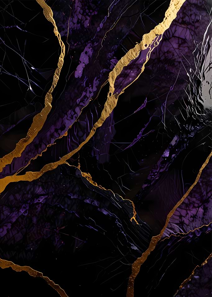 Purple and Gold Marble