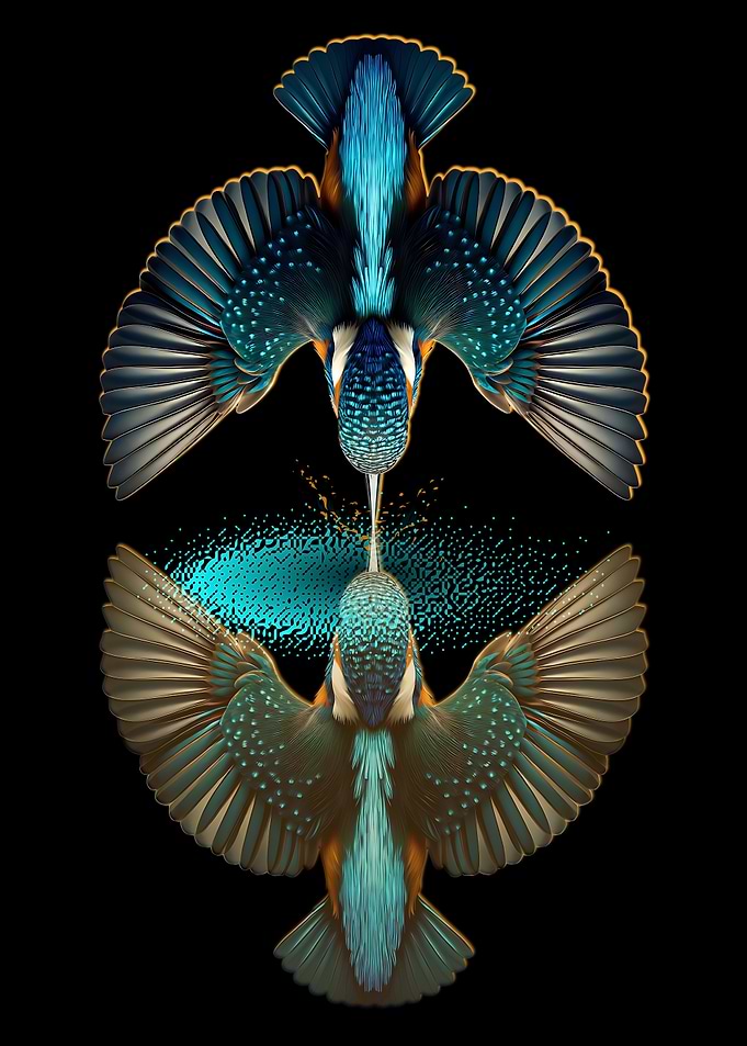Kingfisher Reflection