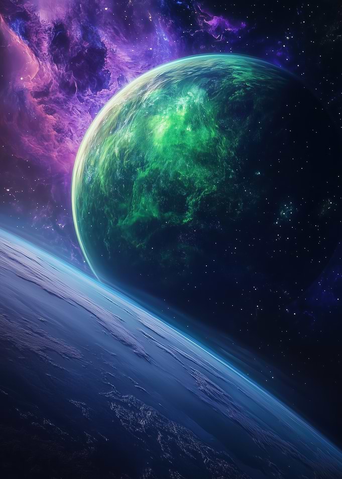 Green Planet in Space