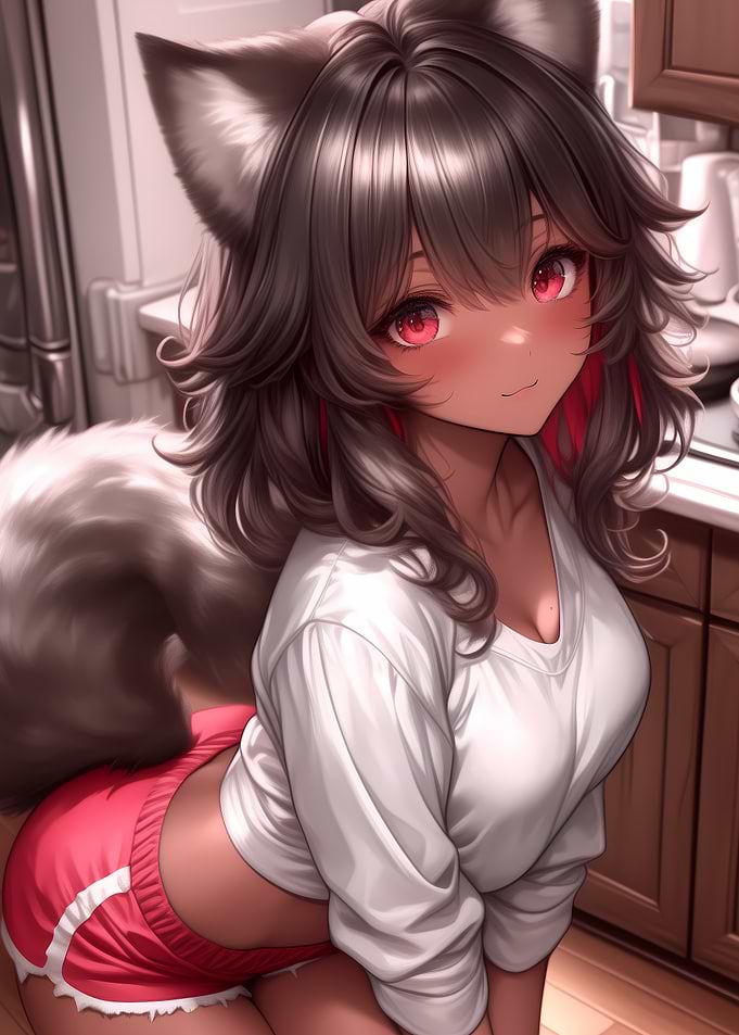 Anime Girl with Cat Ears