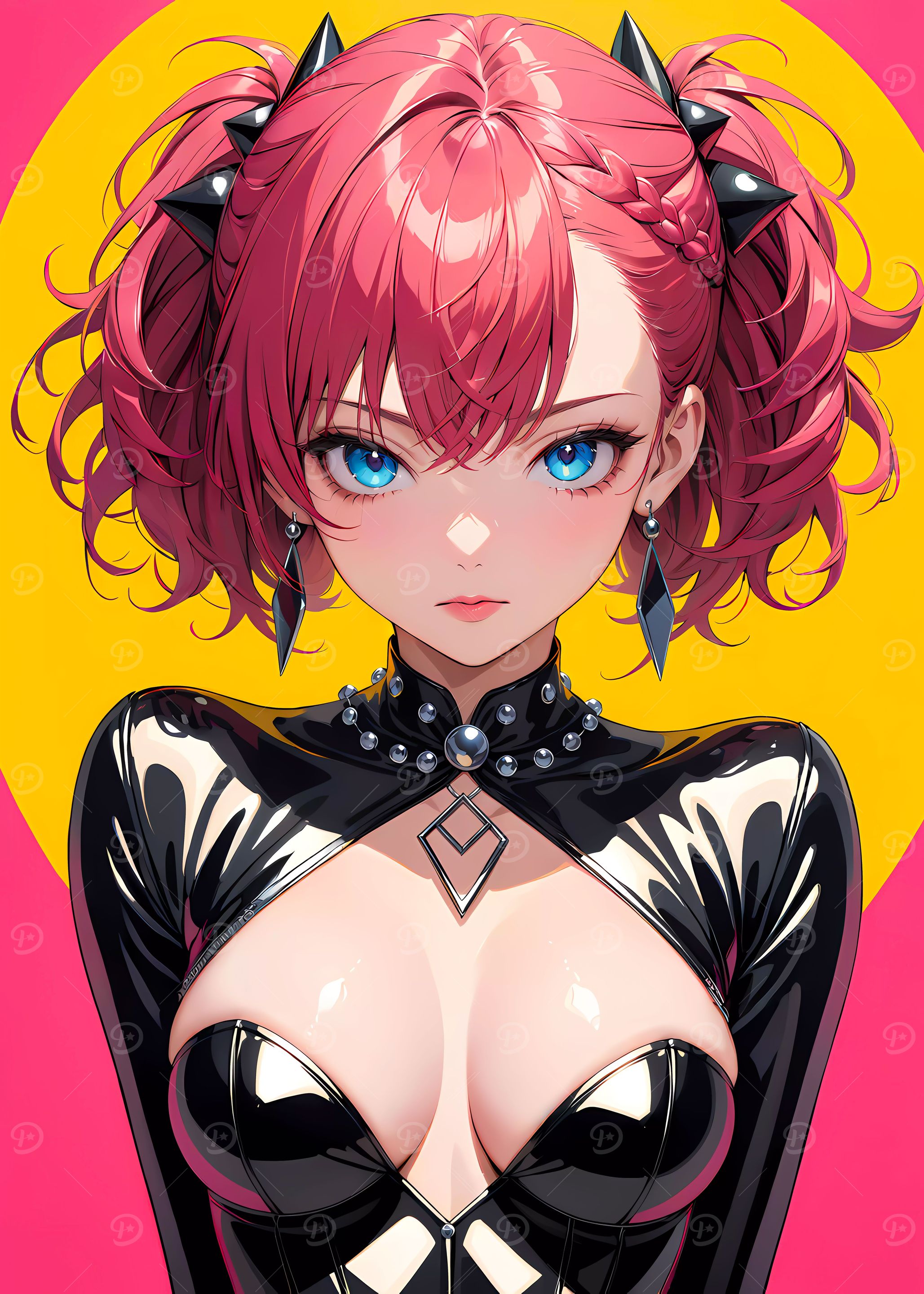 Anime Girl with Pink Hair