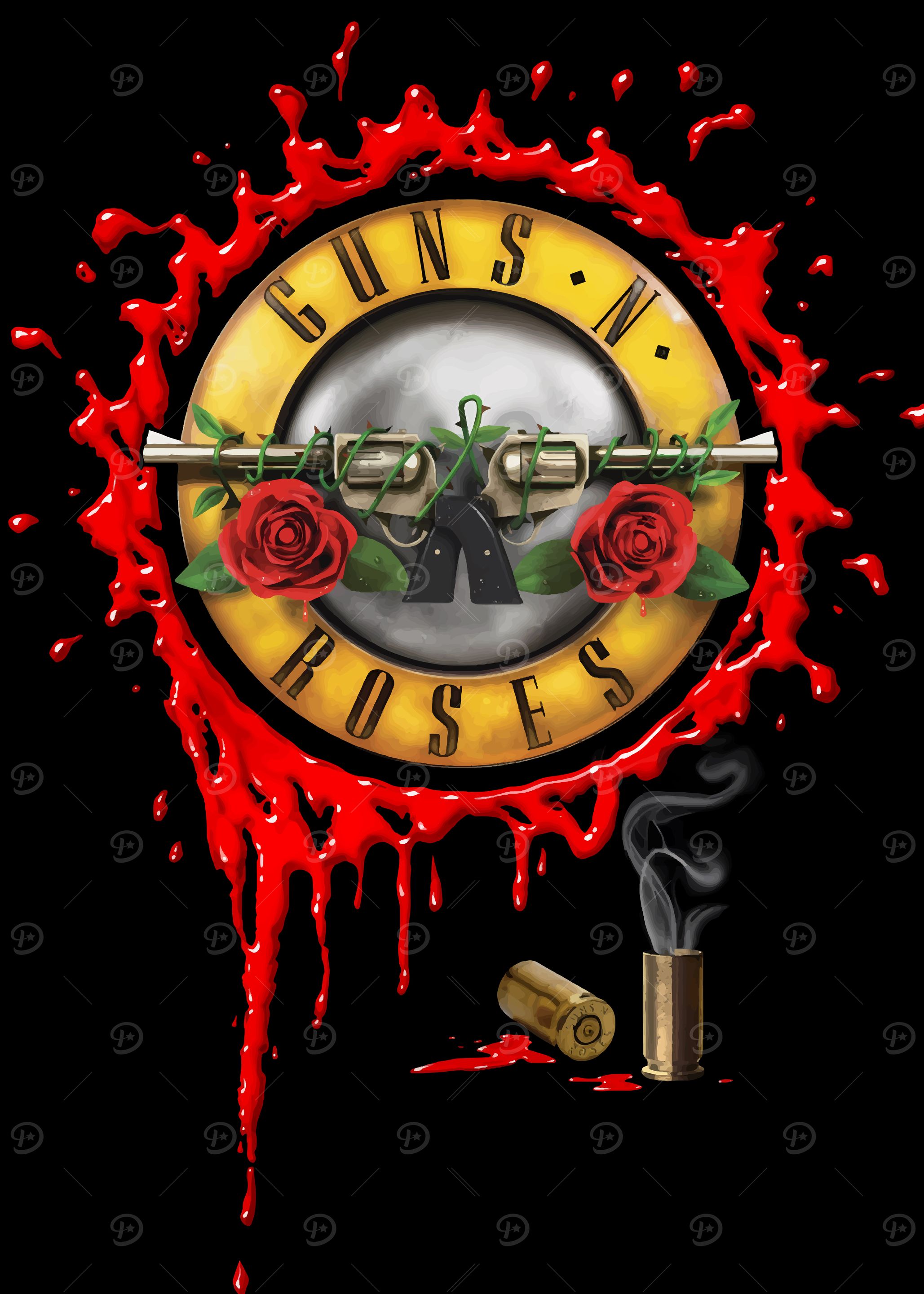 Guns N' Roses Blood Splatter Logo
