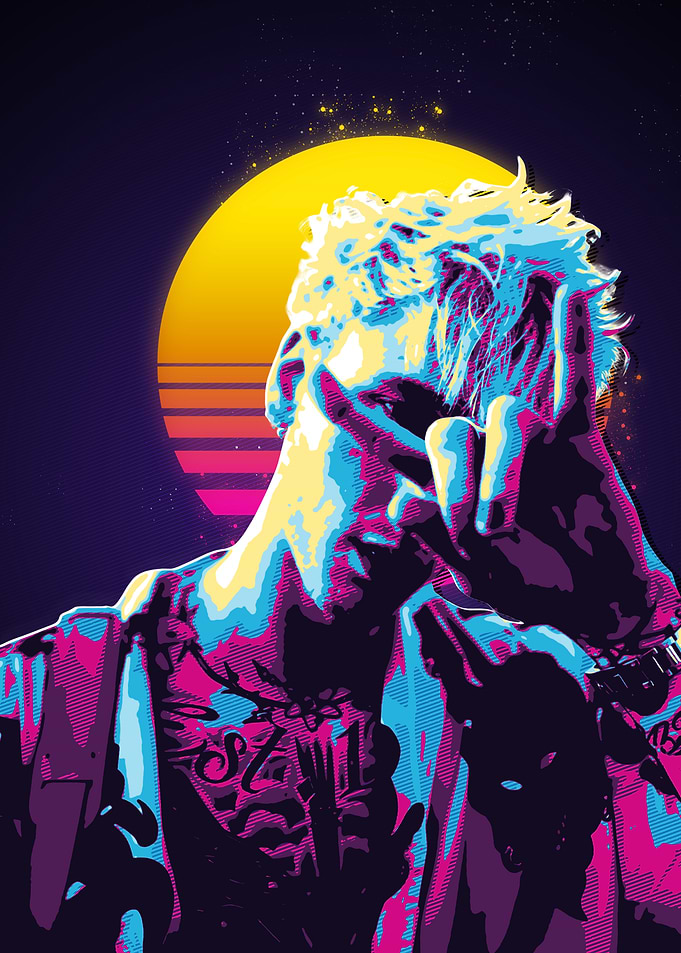 Machine Gun Kelly Retro Art