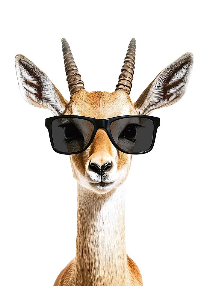 Cool Gazelle in Sunglasses