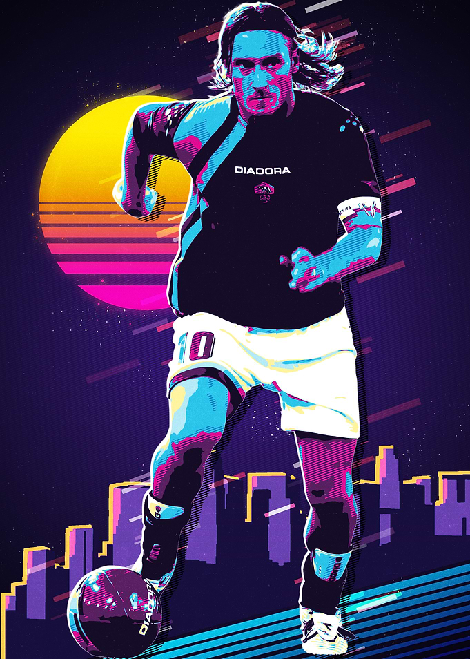 Totti Retro Soccer Player