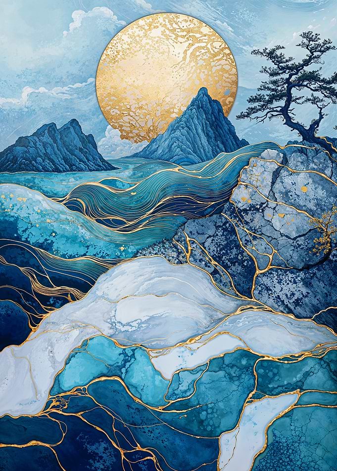 Kintsugi Flowing Mountains