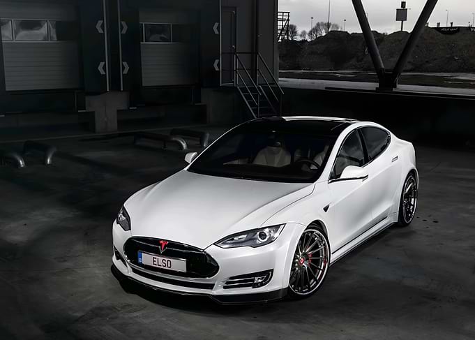 White Tesla Model S