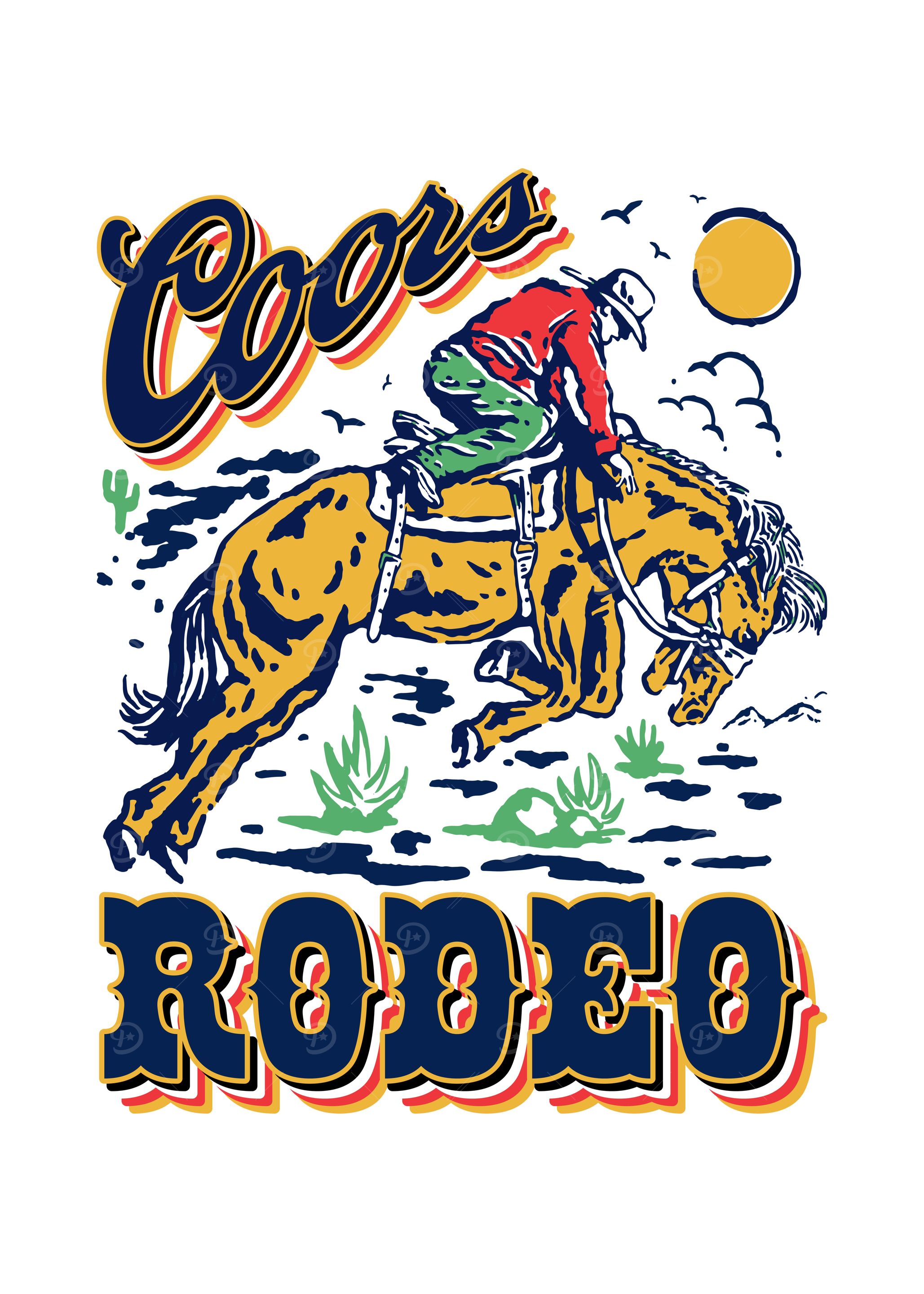 Coors Rodeo Illustration