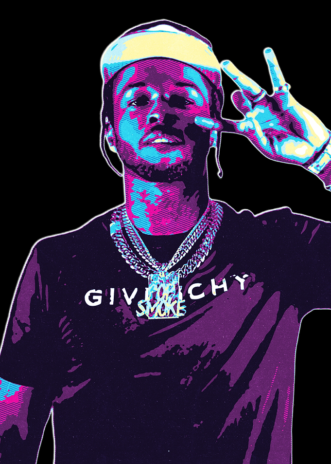 Pop Smoke Rapper Portrait