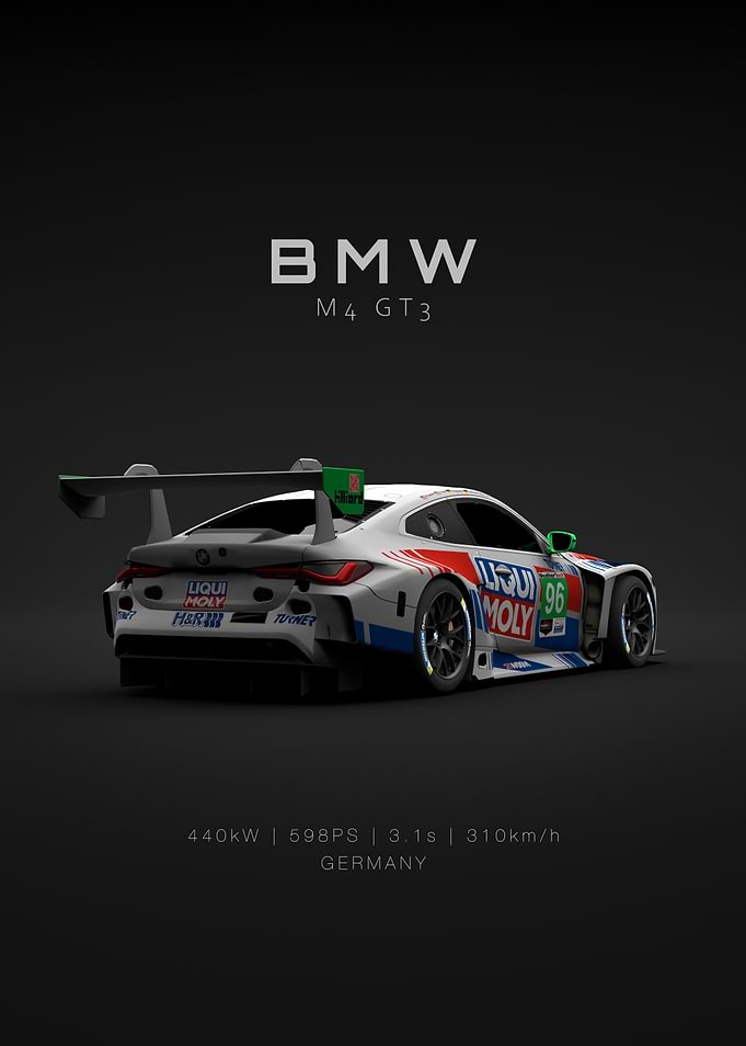 BMW M3 GT3 - Turner Motorsport 96 - Back - Specs