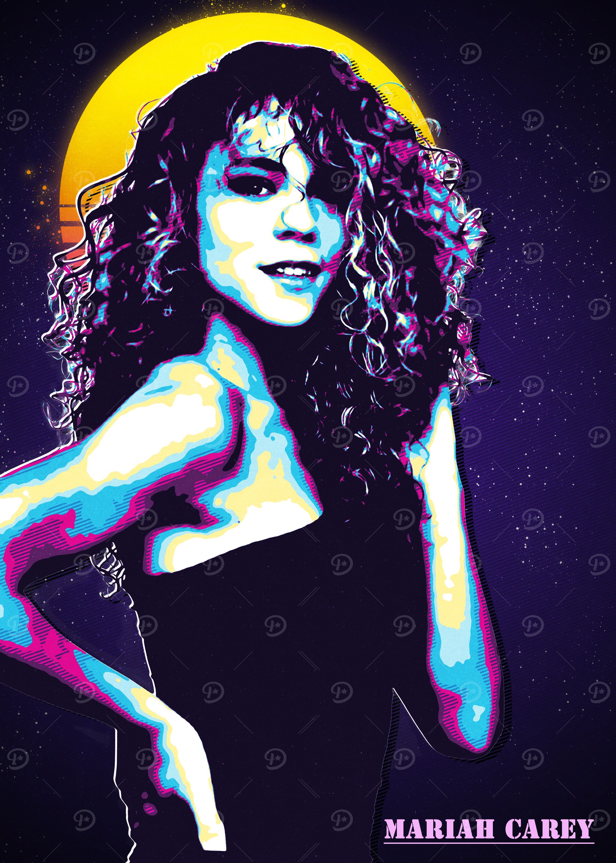 Mariah Carey Retro Art