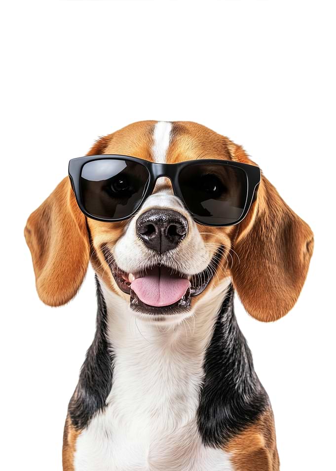 Cool Beagle Dog in Sunglasses