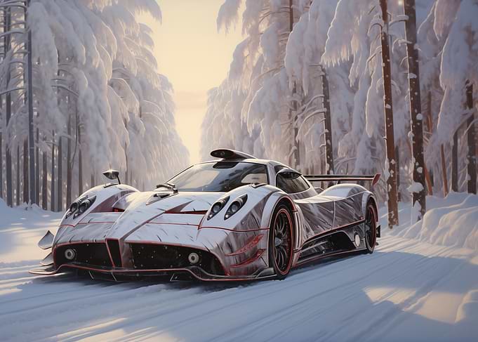 Pagani Huayra in winter