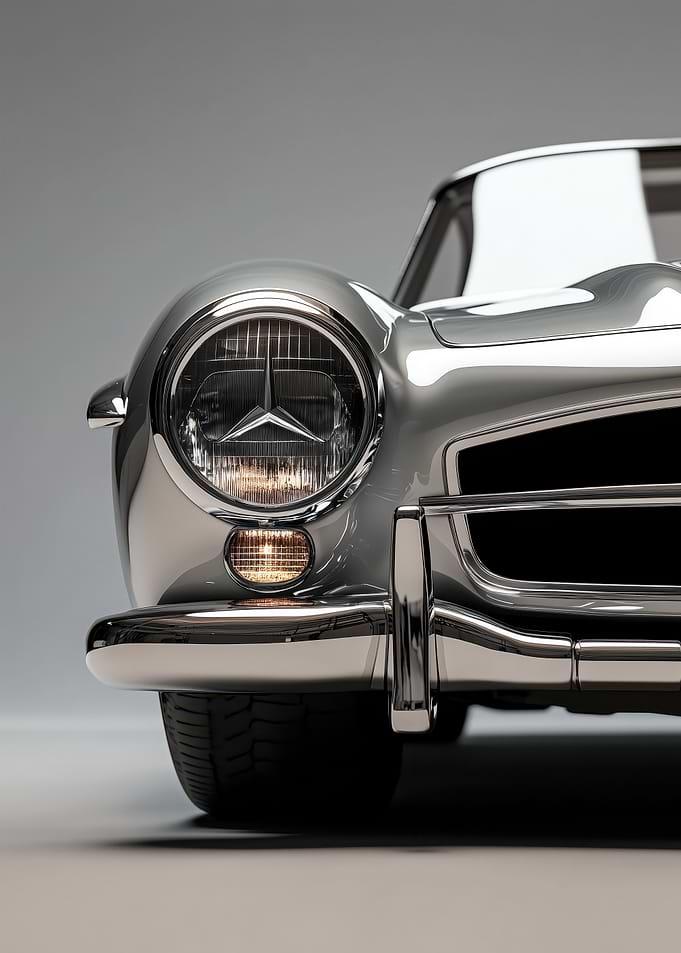 Silver Mercedes-Benz 300 SL