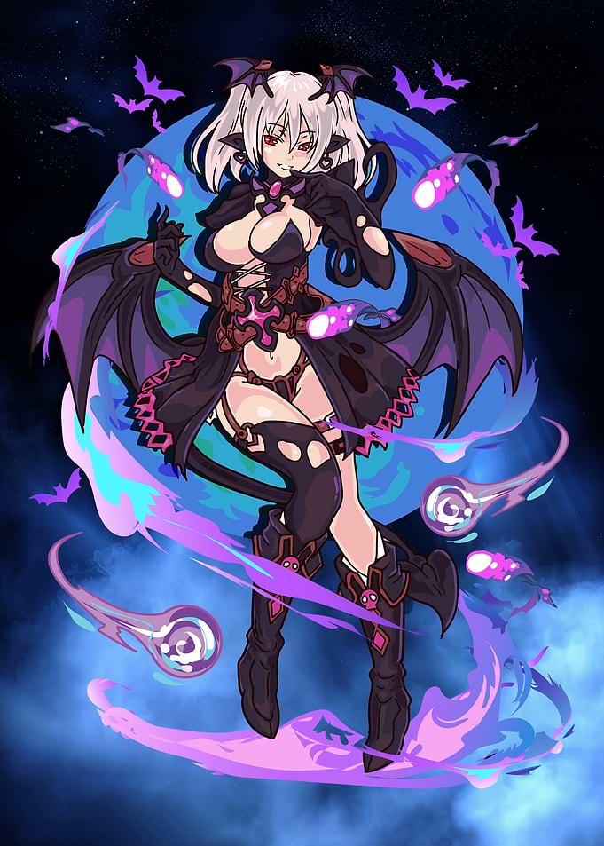 Anime Demon Girl Art