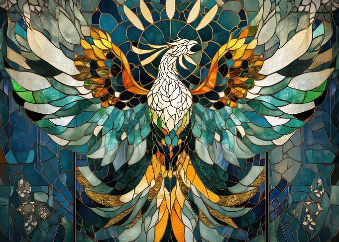 Stained Glass Phoenix