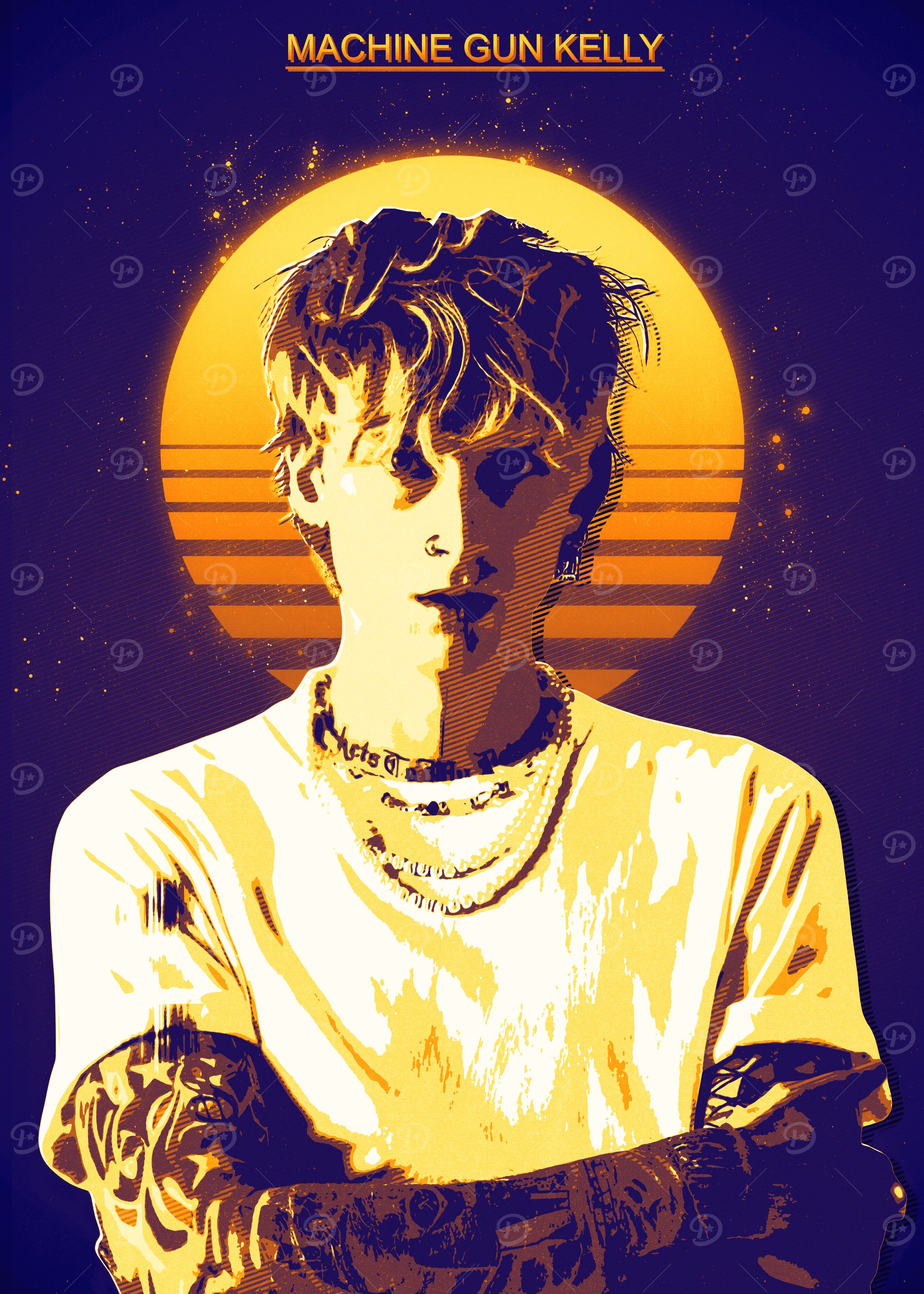 Machine Gun Kelly Retro Portrait