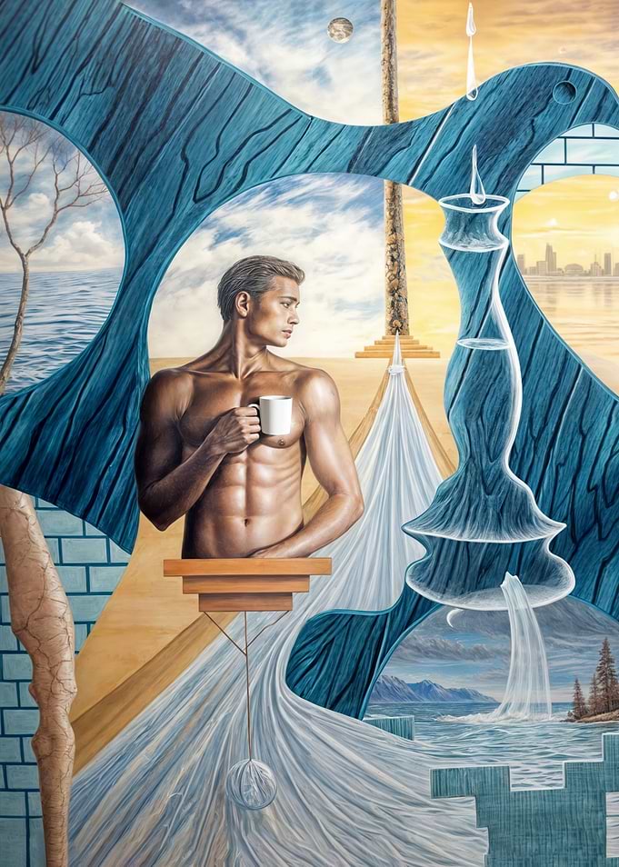 Uncertain permanence Surreal painting