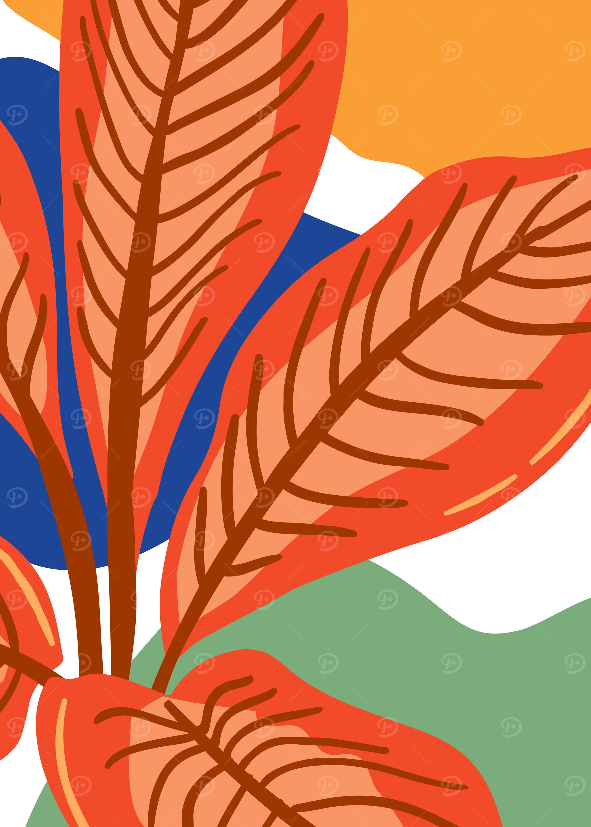 Abstract Tropical Leaves