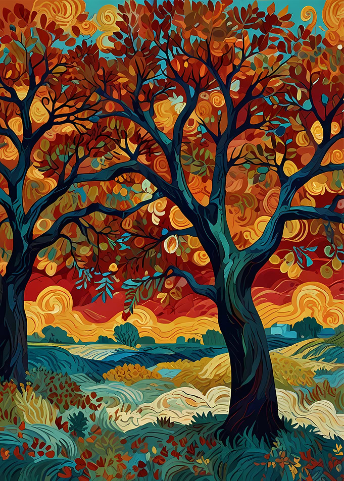 Autumn Trees Landscape