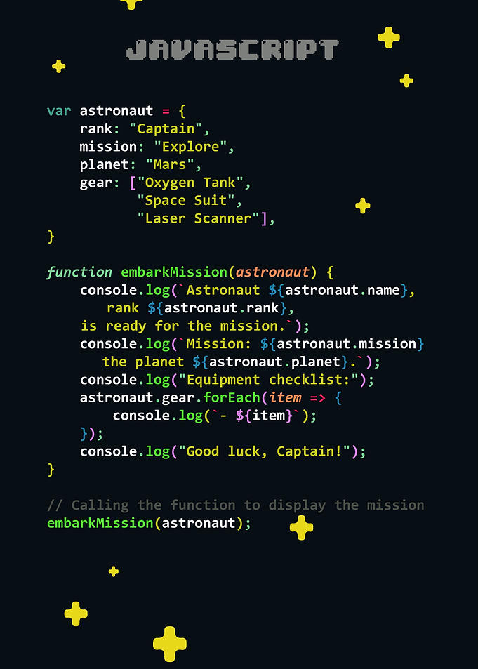 Javascript Space Mission Code