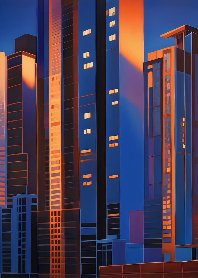 Modern city urban landscape portrait 20