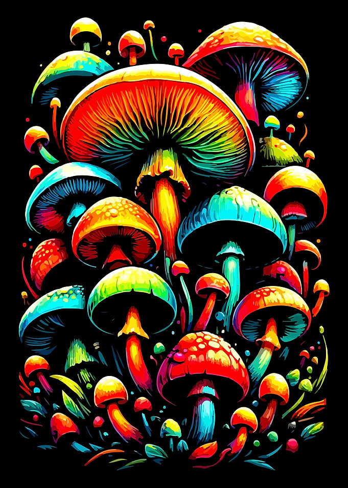 Psychedelic Mushroom Art