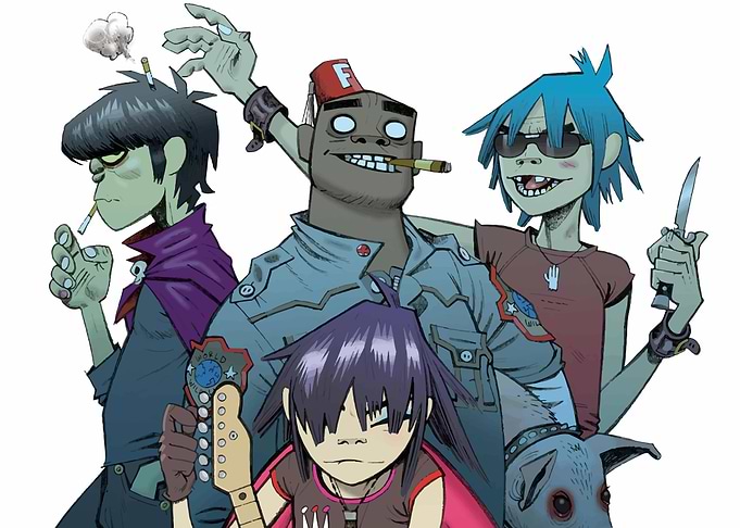 Gorillaz Band Illustration