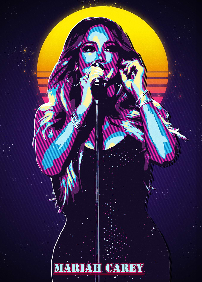 Mariah Carey Retro Poster