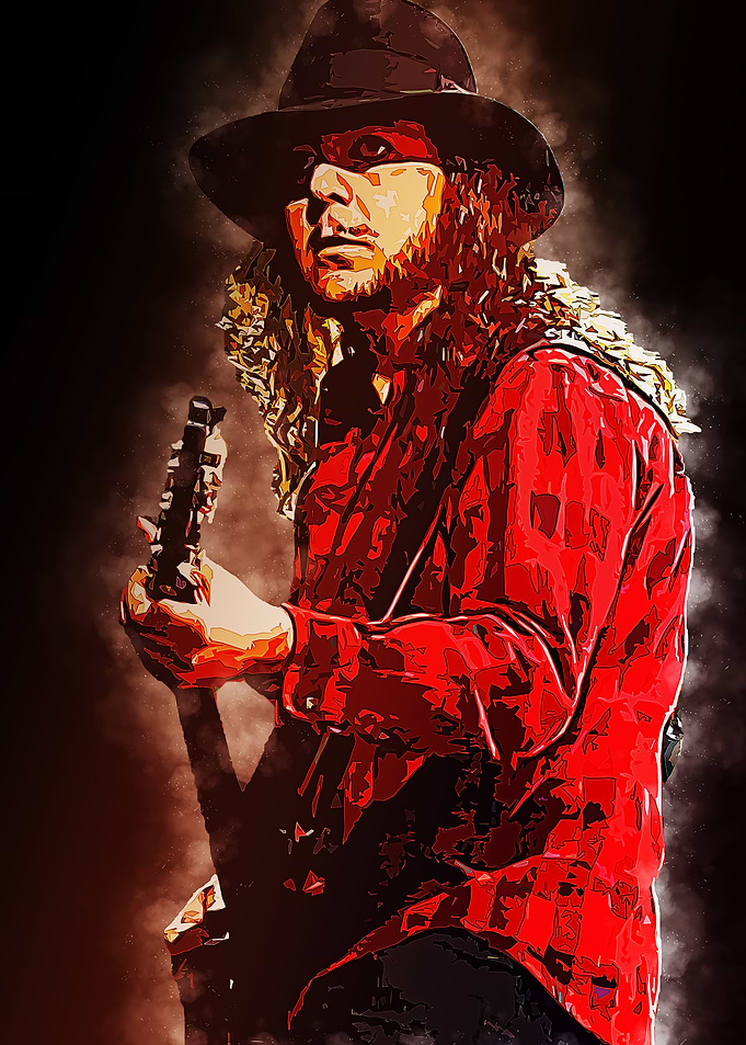 Guitarist in Red Shirt