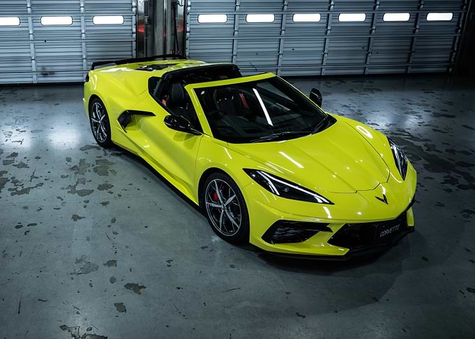 Yellow Corvette Convertible