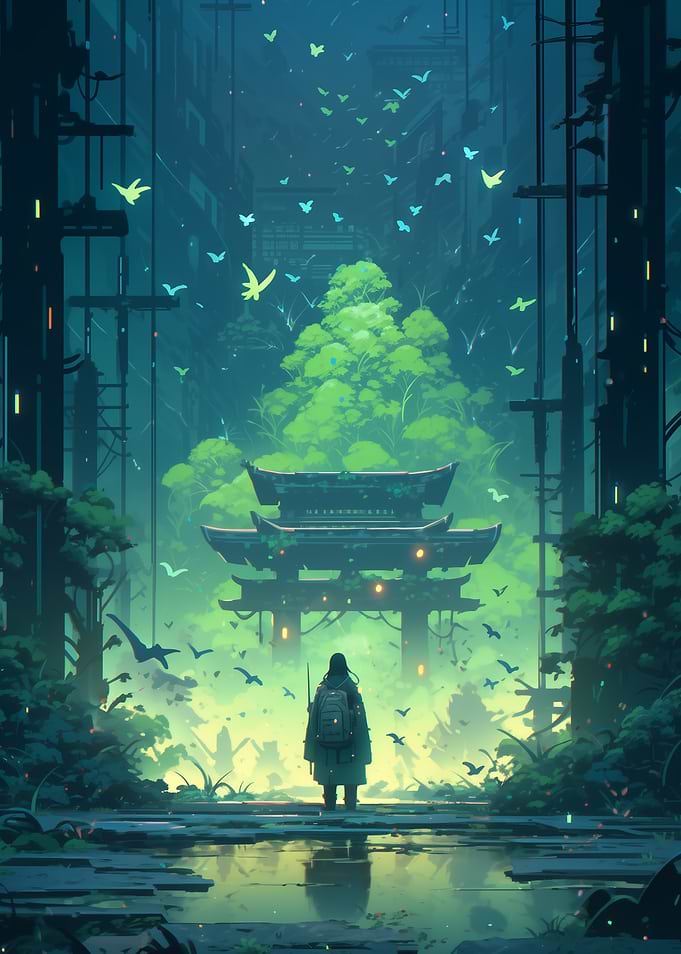 Mystical Gate in Forest