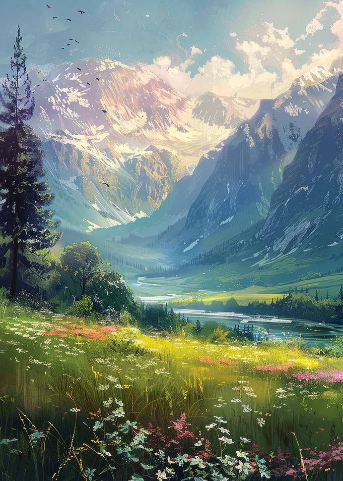 Mountain Valley Landscape