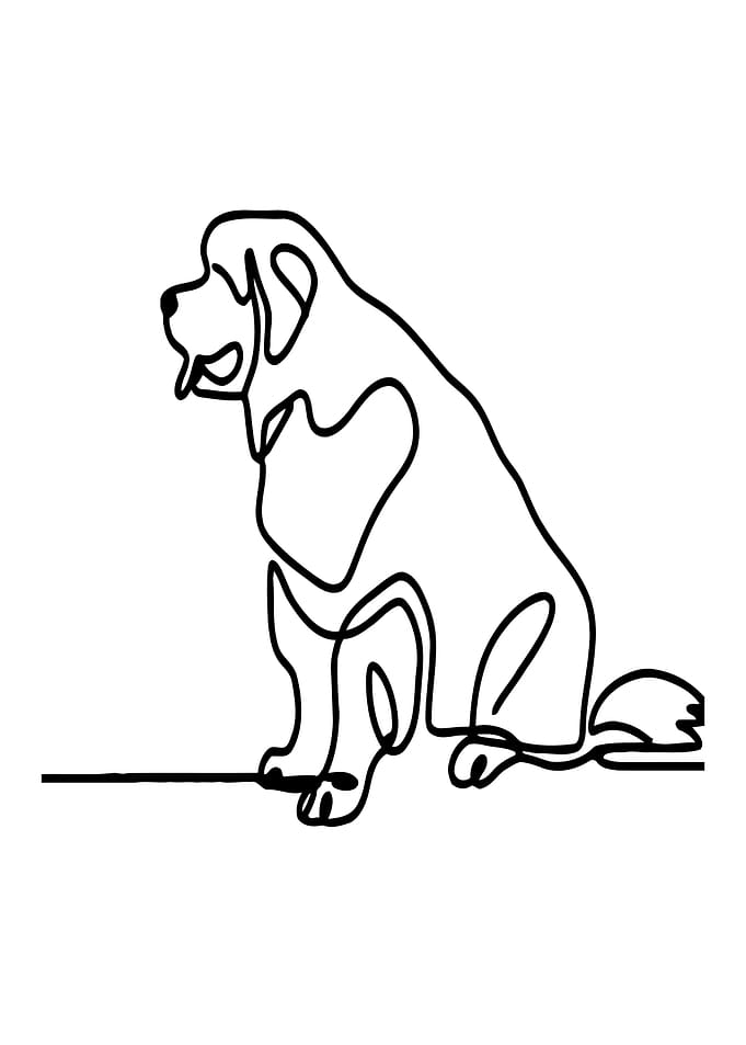 One Line Dog Art