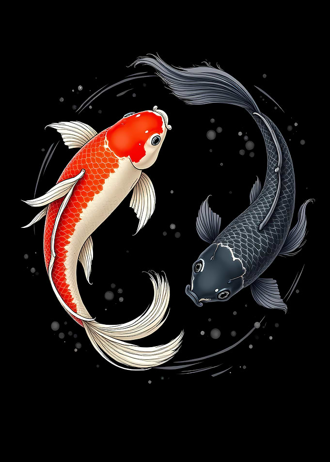 Yin Yang Koi Fish