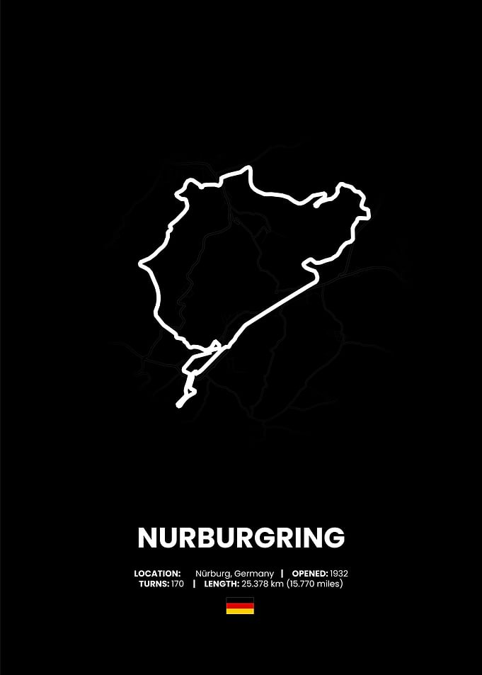 Nürburgring Race Track Map