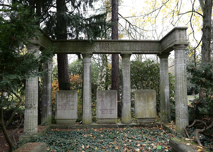 Gravestone with Pillars