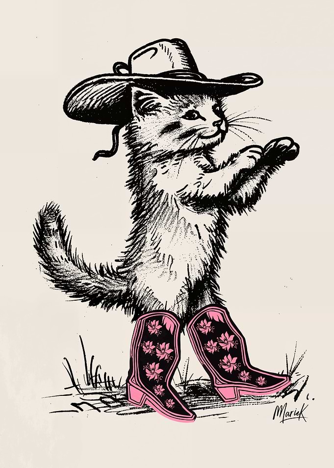 Cowgirl Boot Kitten Cat