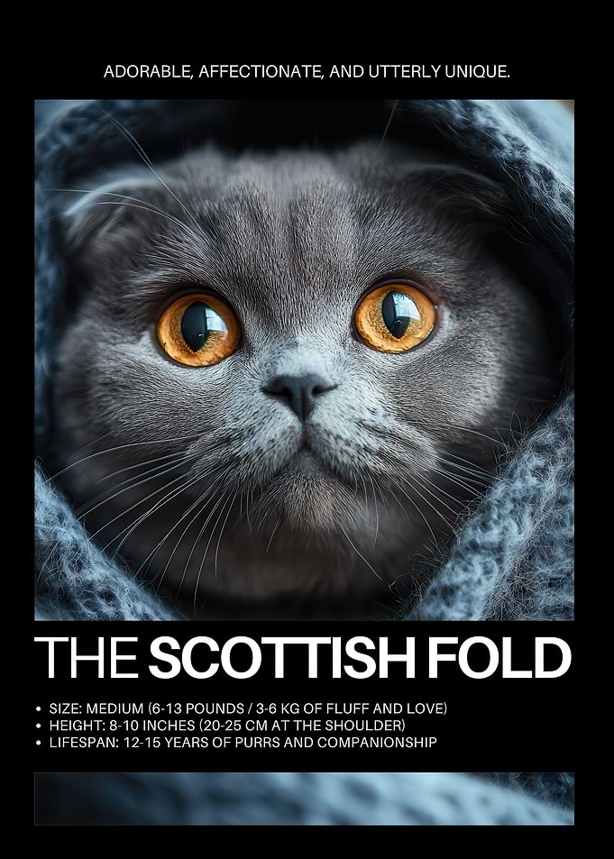 Scottish Fold Cat Portrait