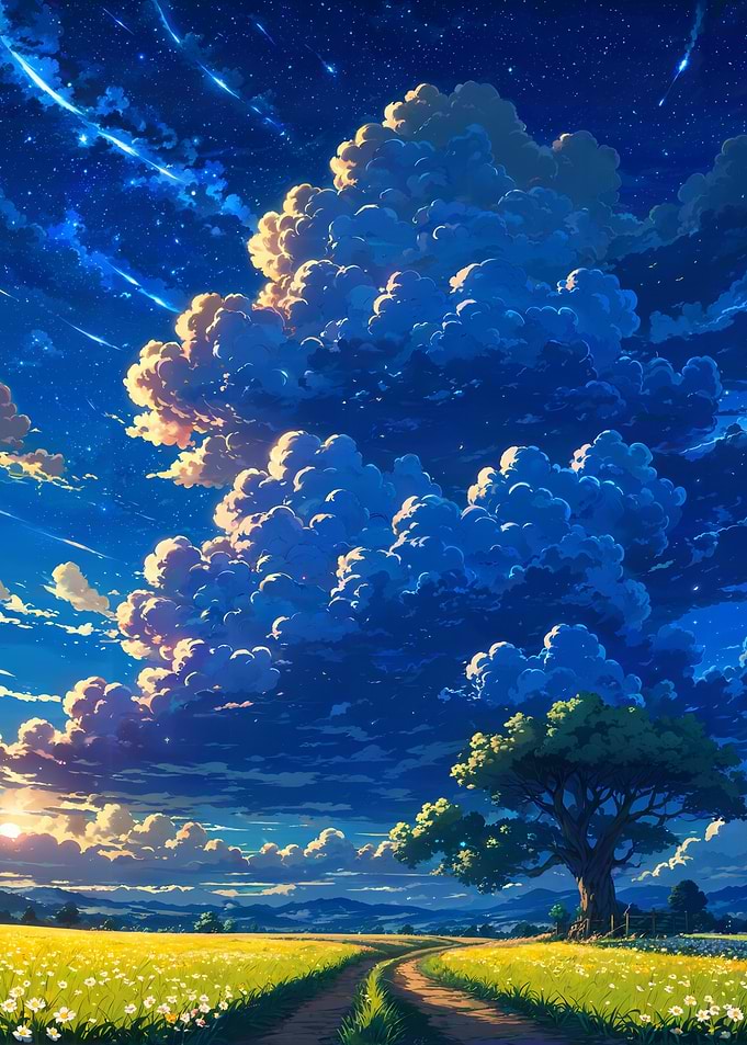 Dreamy Sunset Landscape