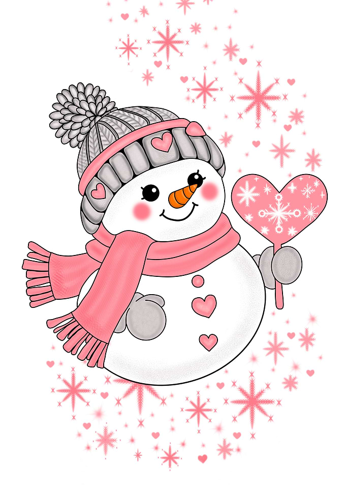 Pink Snowman