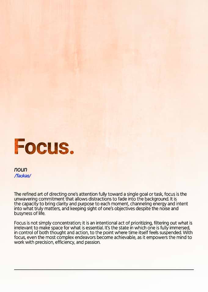 Focus Definition Poster