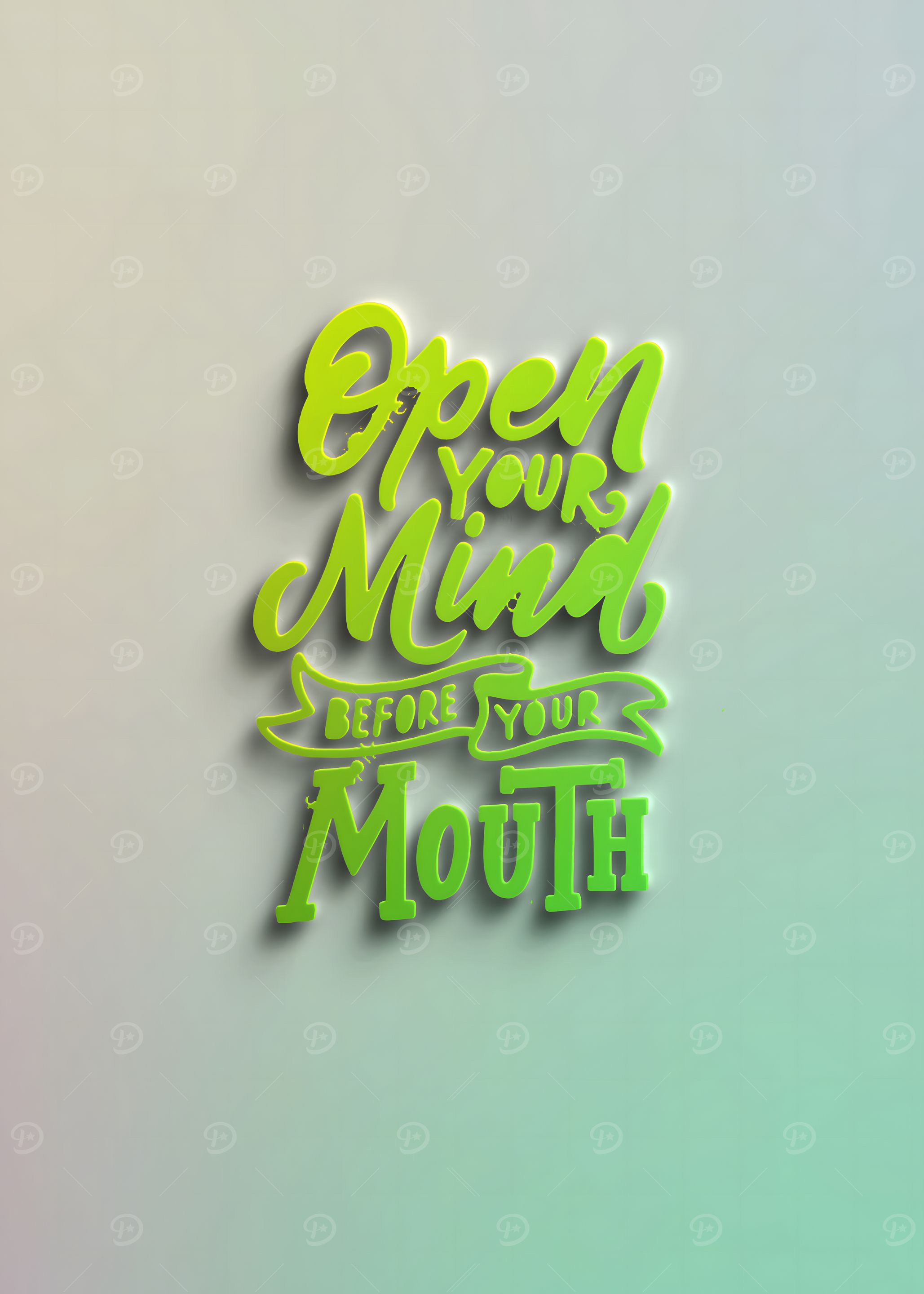 Open Your Mind Motivational Quote