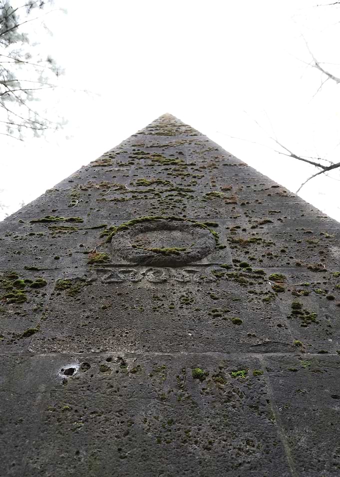 Stone Pyramid with Carving