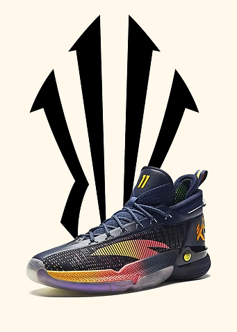 Basketball Shoes with Yellow and Orange Accents