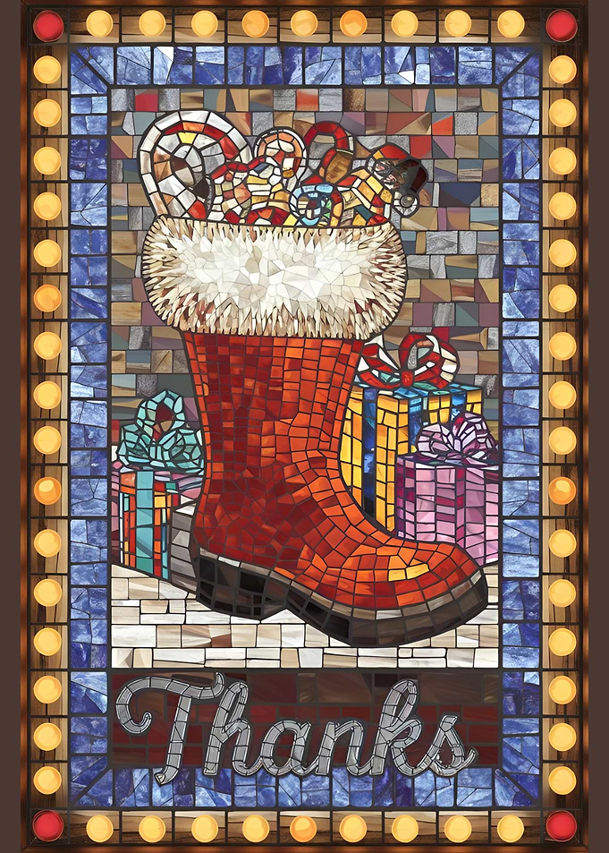 Mosaic Christmas Stocking